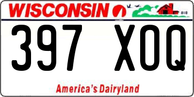 WI license plate 397XOQ
