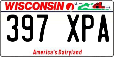 WI license plate 397XPA