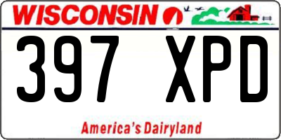 WI license plate 397XPD