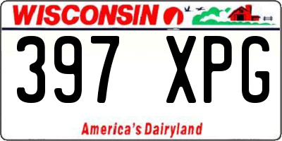 WI license plate 397XPG
