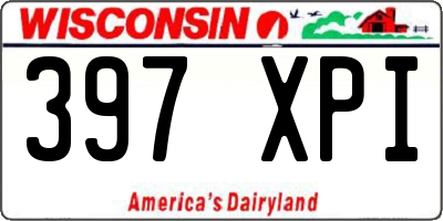 WI license plate 397XPI