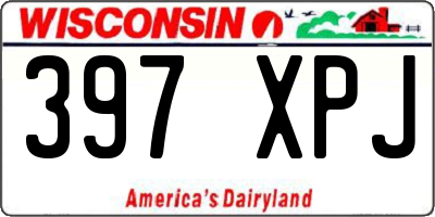 WI license plate 397XPJ