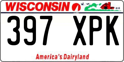 WI license plate 397XPK