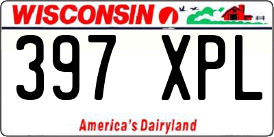 WI license plate 397XPL