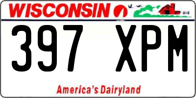 WI license plate 397XPM