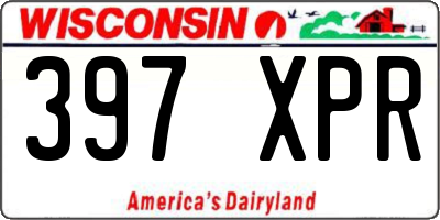 WI license plate 397XPR