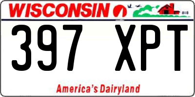 WI license plate 397XPT