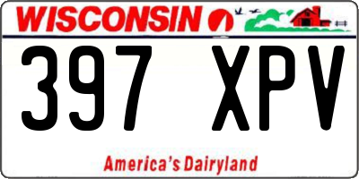 WI license plate 397XPV