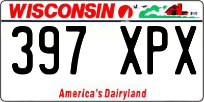 WI license plate 397XPX
