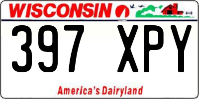 WI license plate 397XPY