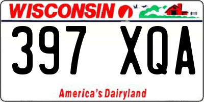 WI license plate 397XQA