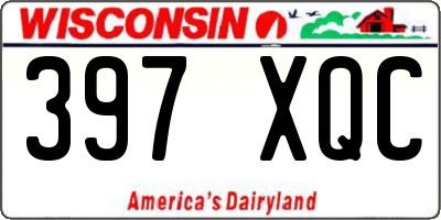 WI license plate 397XQC