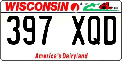 WI license plate 397XQD