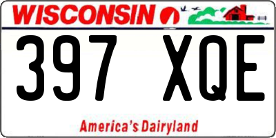 WI license plate 397XQE