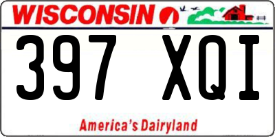 WI license plate 397XQI