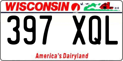 WI license plate 397XQL