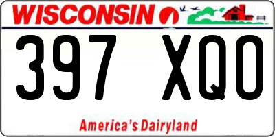 WI license plate 397XQO