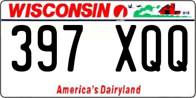 WI license plate 397XQQ
