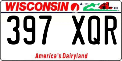 WI license plate 397XQR