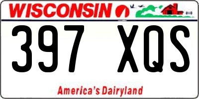 WI license plate 397XQS