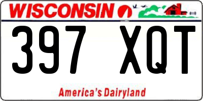 WI license plate 397XQT
