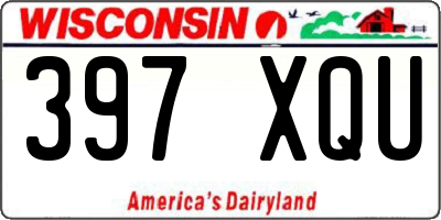 WI license plate 397XQU