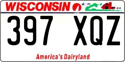 WI license plate 397XQZ