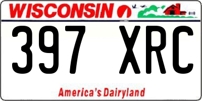 WI license plate 397XRC