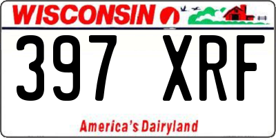 WI license plate 397XRF