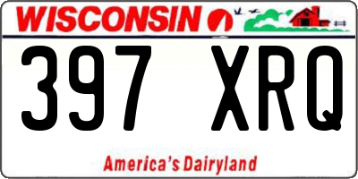 WI license plate 397XRQ