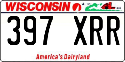 WI license plate 397XRR