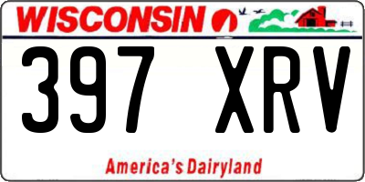 WI license plate 397XRV