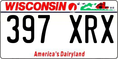 WI license plate 397XRX