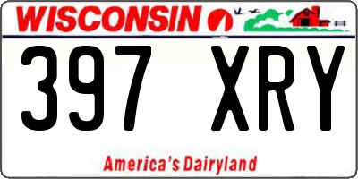 WI license plate 397XRY