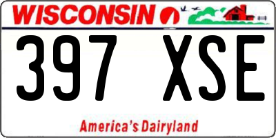 WI license plate 397XSE