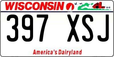 WI license plate 397XSJ