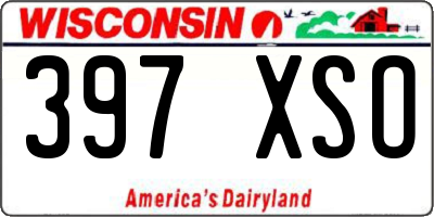 WI license plate 397XSO