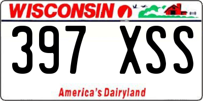 WI license plate 397XSS