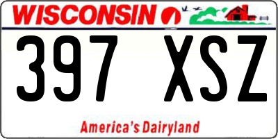 WI license plate 397XSZ
