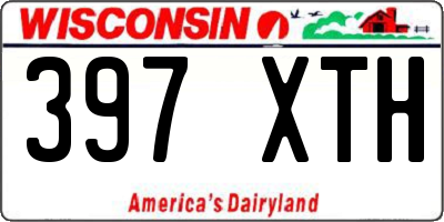 WI license plate 397XTH