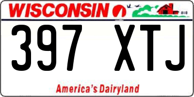WI license plate 397XTJ