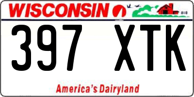WI license plate 397XTK