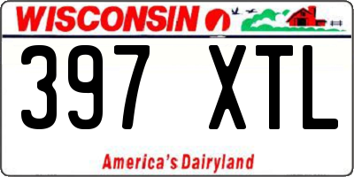 WI license plate 397XTL