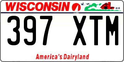 WI license plate 397XTM