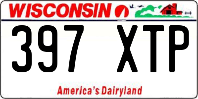 WI license plate 397XTP