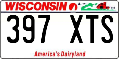 WI license plate 397XTS