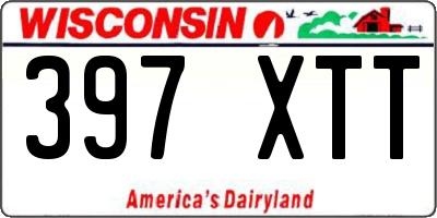 WI license plate 397XTT