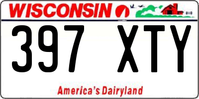 WI license plate 397XTY