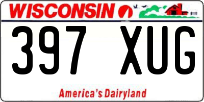 WI license plate 397XUG