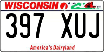 WI license plate 397XUJ